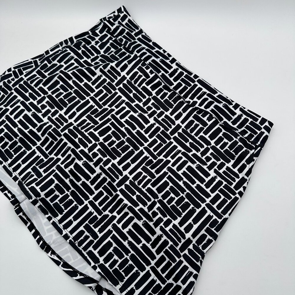 NWOT Coral Bay Golf Women's Active Tennis Flounce Skort,‎ Med. Petite, Ink Brush